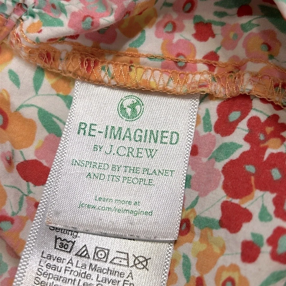 J.Crew‎ 100% Cotton Drawstring Cottagecore All Over Ditsy Floral Print Shorts XS